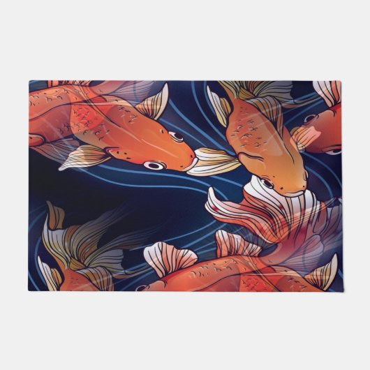 Japanse Koi Fish Deurmat (Voorkant)