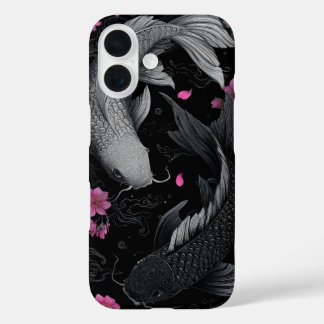 Japanse Koi Fish Donkere modus iPhone 16 Hoesje