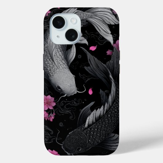 Japanse Koi Fish Donkere modus Case-Mate iPhone Case (Achterkant)