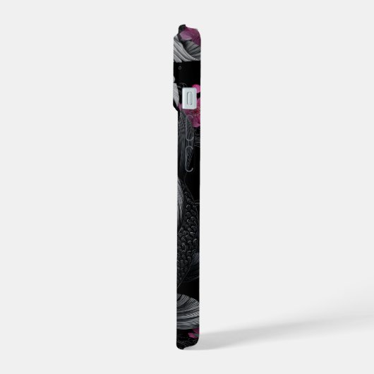 Japanse Koi Fish Donkere modus iPhone 15 Case (Linkerkant)