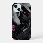 Japanse Koi Fish Donkere modus iPhone 15 Case (Achterkant)