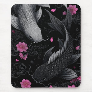 Japanse Koi Fish Donkere modus Muismat