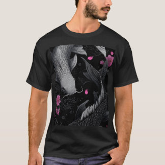 Japanse Koi Fish Donkere modus T-shirt