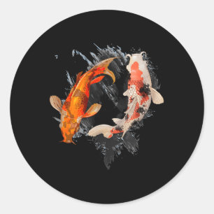 Japanse Koi Fish I Koi Carp Pond Japan Tattoo Ronde Sticker