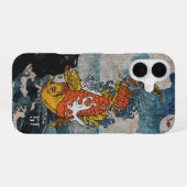 Japanse Koi Fish Moonlit Leap kunstwerk iPhone 16 Hoesje (Achterkant horizontaal)
