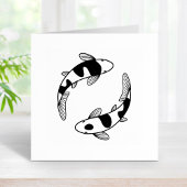 Japanse Koi Fish Pair Rubberstempel