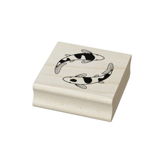 Japanse Koi Fish Pair Rubberstempel (Stempel)