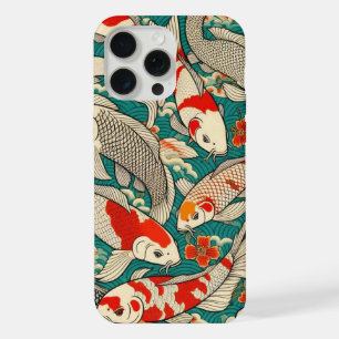 Japanse Koi Fish Pattern Painting iPhone 15 Pro Max Case