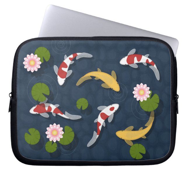 Japanse Koi Fish Pond 2 Laptop Sleeve (Voorkant)