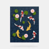 Japanse Koi Fish Pond Acryl Bord (Voorkant)