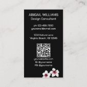 Japanse Koi Fish Pond, Cherry Blossom Natural Visitekaartje (Achterkant)