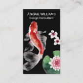 Japanse Koi Fish Pond, Cherry Blossom Natural Visitekaartje (Voorkant)