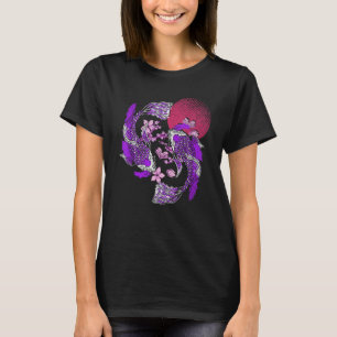 Japanse Koi Fish Pond Cherry Blossom Nishikigoi K T-shirt