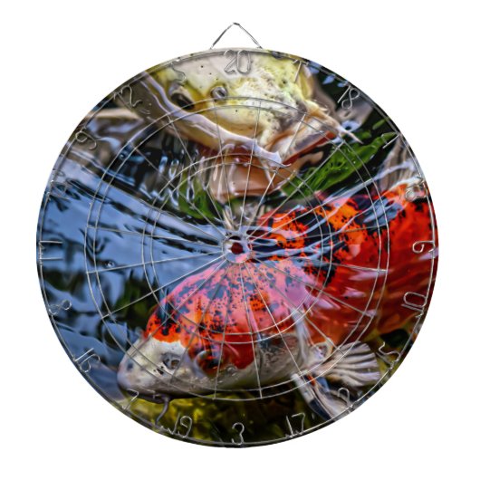Japanse Koi Fish Pond Dartbord (Voorkant)