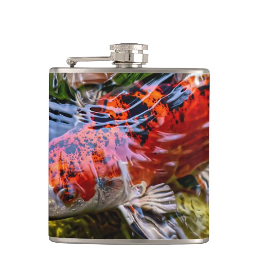 Japanse Koi Fish Pond Heupfles (Voorkant)