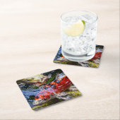 Japanse Koi Fish Pond Kartonnen Onderzetters (Insitu)