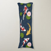 Japanse Koi Fish Pond Lichaamskussen (Voorkant Verticaal)