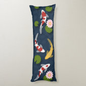Japanse Koi Fish Pond Lichaamskussen (Achterkant (Verticaal))