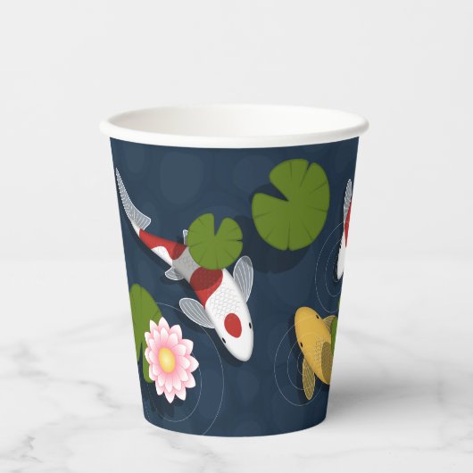 Japanse Koi Fish Pond Papieren Bekers (Voorkant)