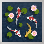 Japanse Koi Fish Pond Poster (Voorkant)