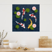 Japanse Koi Fish Pond Poster (Keuken)