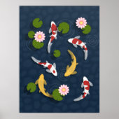 Japanse Koi Fish Pond Poster (Voorkant)