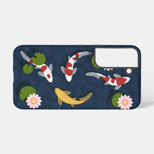 Japanse Koi Fish Pond Samsung Galaxy Hoesje (Achterkant horizontaal)