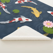 Japanse Koi Fish Pond Sherpa Deken (3/4)