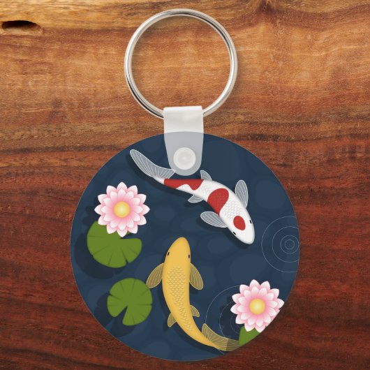 Japanse Koi Fish Pond Sleutelhanger (Voorkant)