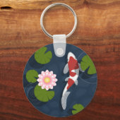 Japanse Koi Fish Pond Sleutelhanger (Voorkant)
