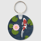 Japanse Koi Fish Pond Sleutelhanger (Achterkant)