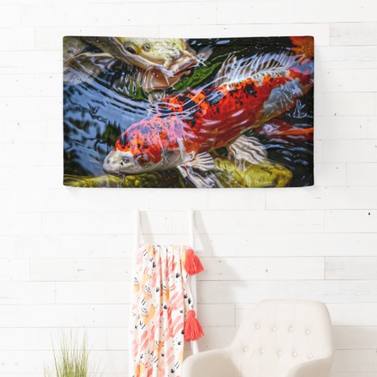 Japanse Koi Fish Pond Spandoek (Insitu)
