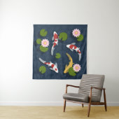 Japanse Koi Fish Pond Square Wandkleed (In situ)