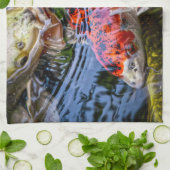 Japanse Koi Fish Pond Theedoek (Gevouwen)