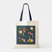 Japanse Koi Fish Pond Tote Bag (Achterkant)