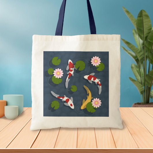 Japanse Koi Fish Pond Tote Bag