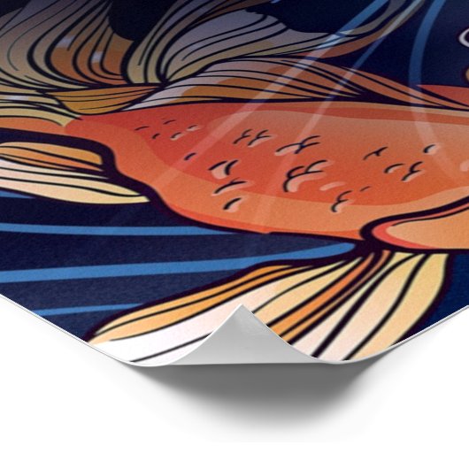Japanse Koi Fish Poster (Hoek)