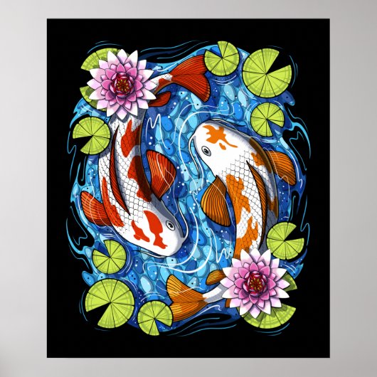 Japanse Koi Fish Poster (Voorkant)