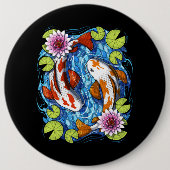 Japanse Koi Fish Ronde Button 6,0 Cm (Voorkant)