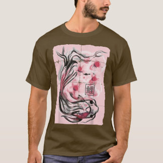 Japanse Koi Fish Sakura Cherry Blossom Graphic T-shirt