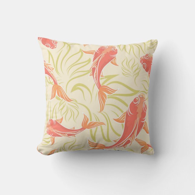 Japanse Koi Fish Sierkussen (Voorkant)