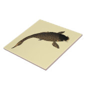  Japanse Koi Fish van Toyohara Chikanobu Tegeltje (Zijkant)