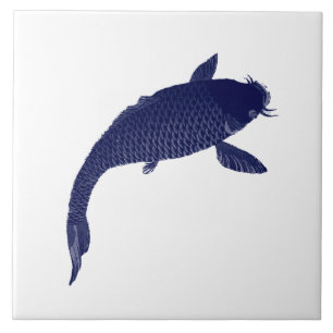 Japanse Koi Fish van Toyohara Chikanobu Tegeltje