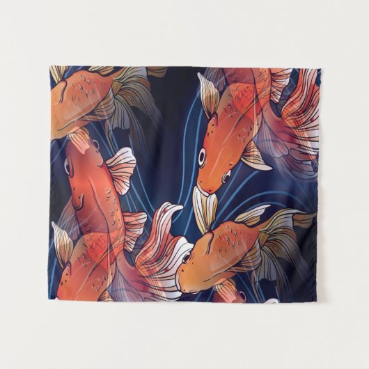 Japanse Koi Fish Wandkleed (Voorkant (horizontaal))