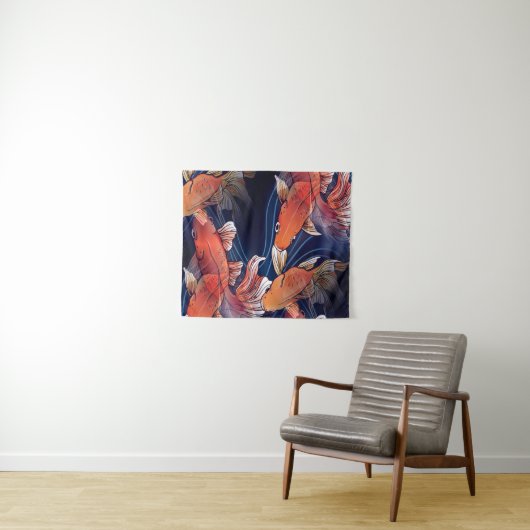 Japanse Koi Fish Wandkleed (In Situ (horizontaal))