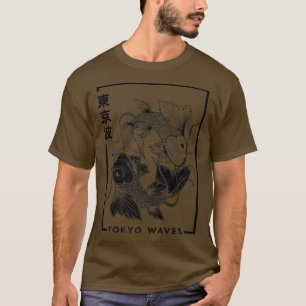Japanse Koi Fish White Black met minimalistische J T-shirt
