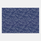 Japanse KOI FISH wit en blauw Inpakpapier Vel (Voorkant)