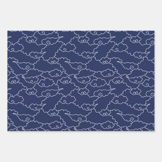 Japanse KOI FISH wit en blauw Inpakpapier Vel (Voorkant)