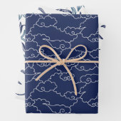 Japanse KOI FISH wit en blauw Inpakpapier Vel (In situ)