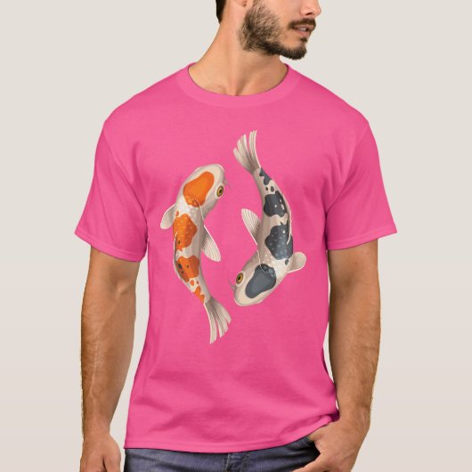 Japanse Koi Fish Yin Yang T-shirt (Voorkant)